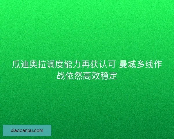 瓜迪奥拉调度能力再获认可 曼城多线作战依然高效稳定