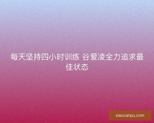 每天坚持四小时训练 谷爱凌全力追求最佳状态